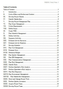 PMP Study Guide - Table of Contents